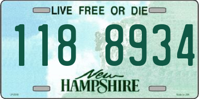 NH license plate 1188934