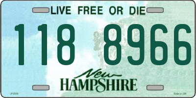 NH license plate 1188966