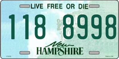 NH license plate 1188998