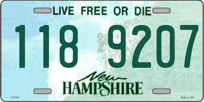 NH license plate 1189207