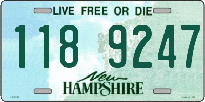 NH license plate 1189247
