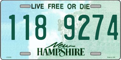 NH license plate 1189274