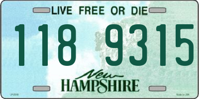 NH license plate 1189315