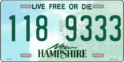 NH license plate 1189333