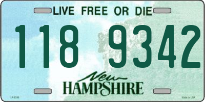 NH license plate 1189342