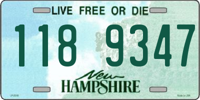 NH license plate 1189347