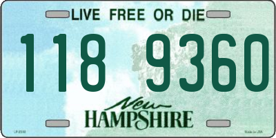 NH license plate 1189360