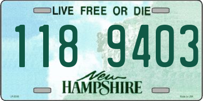NH license plate 1189403
