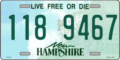 NH license plate 1189467