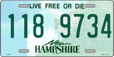 NH license plate 1189734