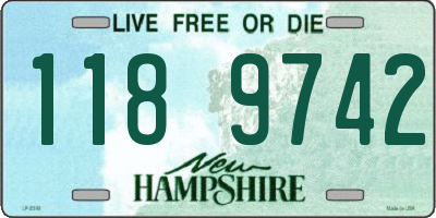 NH license plate 1189742