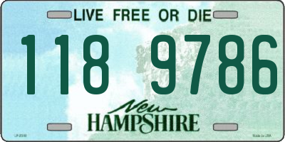 NH license plate 1189786