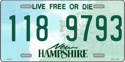 NH license plate 1189793