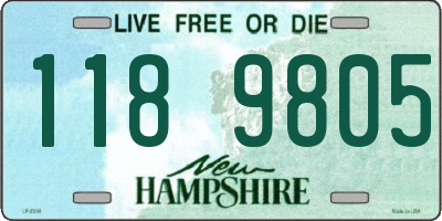 NH license plate 1189805