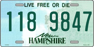 NH license plate 1189847