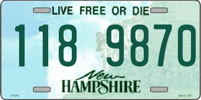 NH license plate 1189870