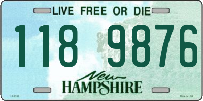 NH license plate 1189876