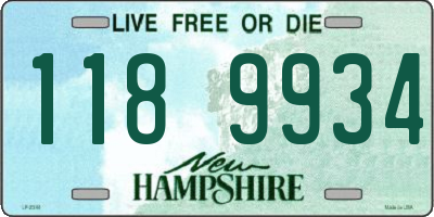 NH license plate 1189934