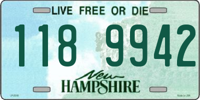 NH license plate 1189942