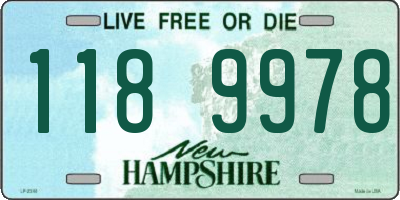 NH license plate 1189978
