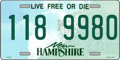 NH license plate 1189980