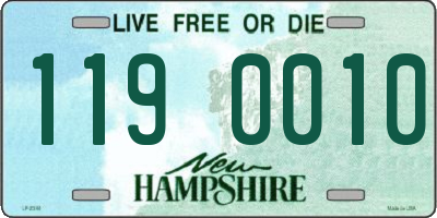 NH license plate 1190010