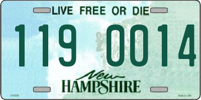 NH license plate 1190014