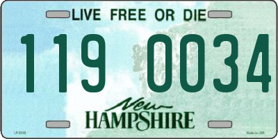 NH license plate 1190034