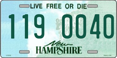 NH license plate 1190040