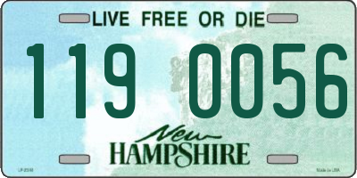 NH license plate 1190056