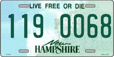NH license plate 1190068