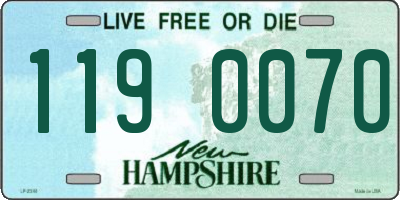 NH license plate 1190070