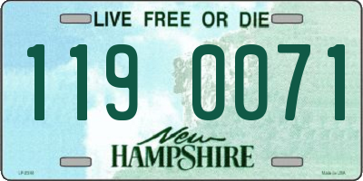 NH license plate 1190071