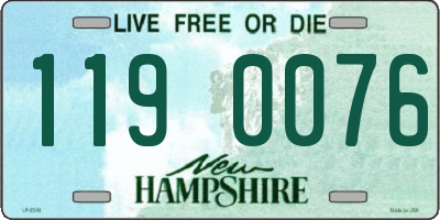 NH license plate 1190076