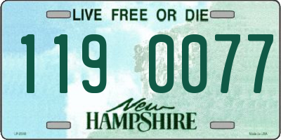 NH license plate 1190077