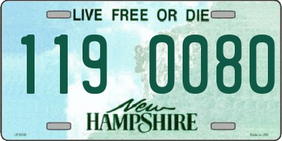 NH license plate 1190080
