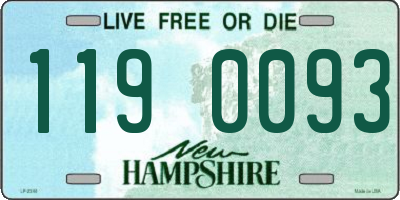 NH license plate 1190093