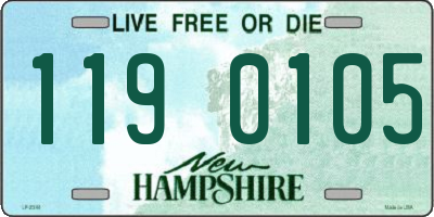 NH license plate 1190105