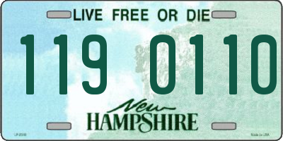 NH license plate 1190110