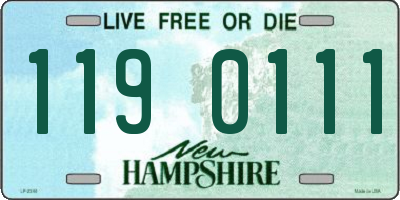NH license plate 1190111