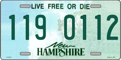 NH license plate 1190112