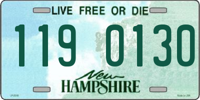NH license plate 1190130