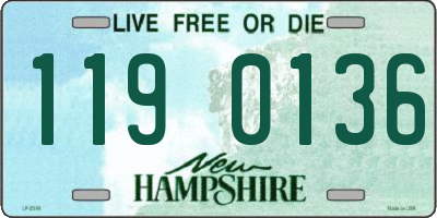 NH license plate 1190136