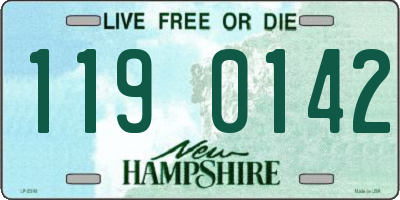 NH license plate 1190142