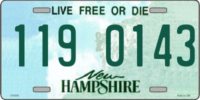 NH license plate 1190143