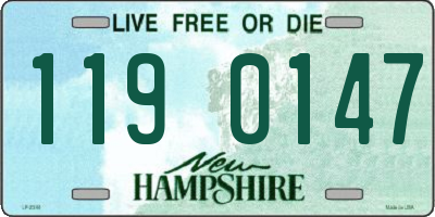NH license plate 1190147