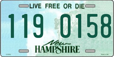 NH license plate 1190158