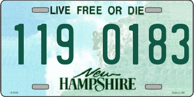 NH license plate 1190183