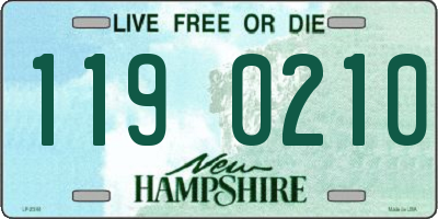 NH license plate 1190210