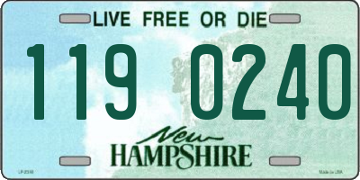 NH license plate 1190240